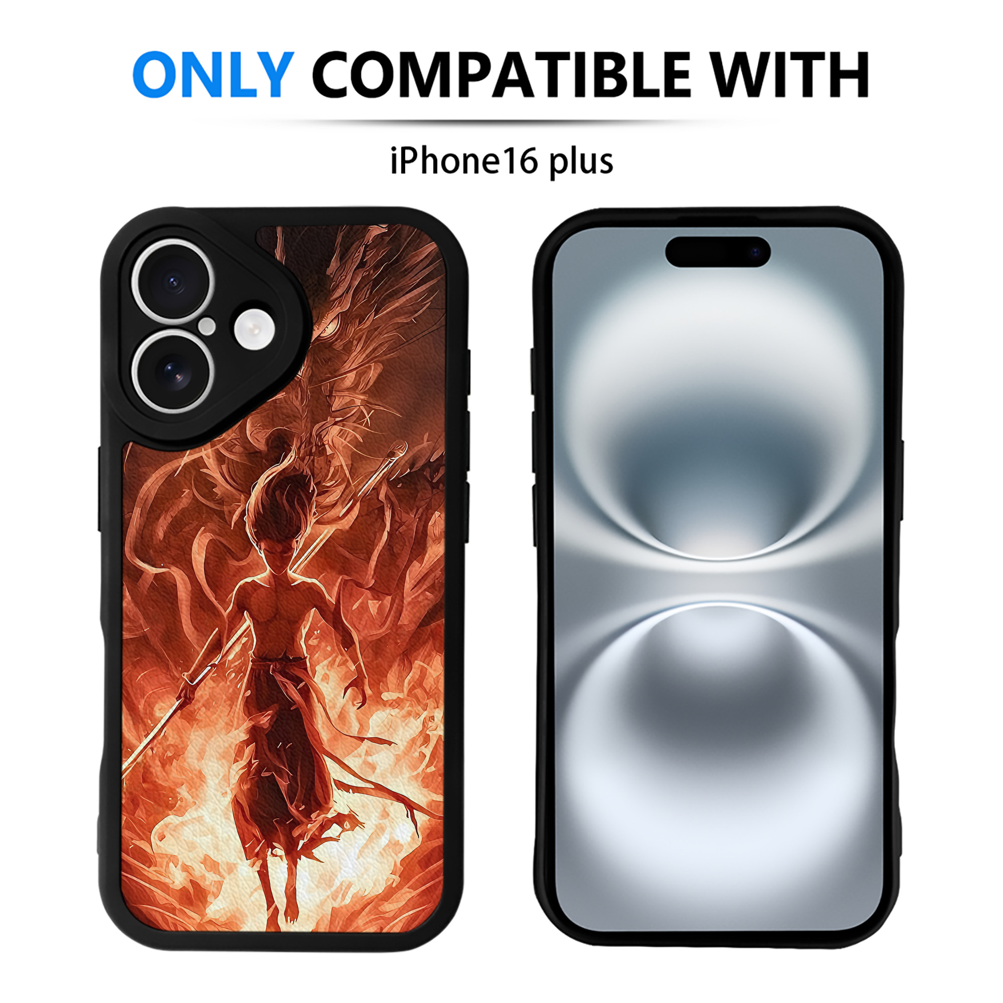 （画像用） Ne Zha 2 ナタ 魔童の大暴れ 【iPhone 16シリーズ対応】シリコンスマホケース（レザー調） 材質：シリコン